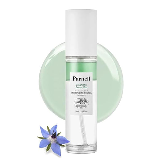 Parnell Cicamanu Serum Mist - Centella Asiatica, Hyaluronic Acid, Ceramide, LHA, Balancing Oil, Moisturizing and Soothing for Radiant Skin (1.69 Fl Oz / 50ml)-VivaGrace Women