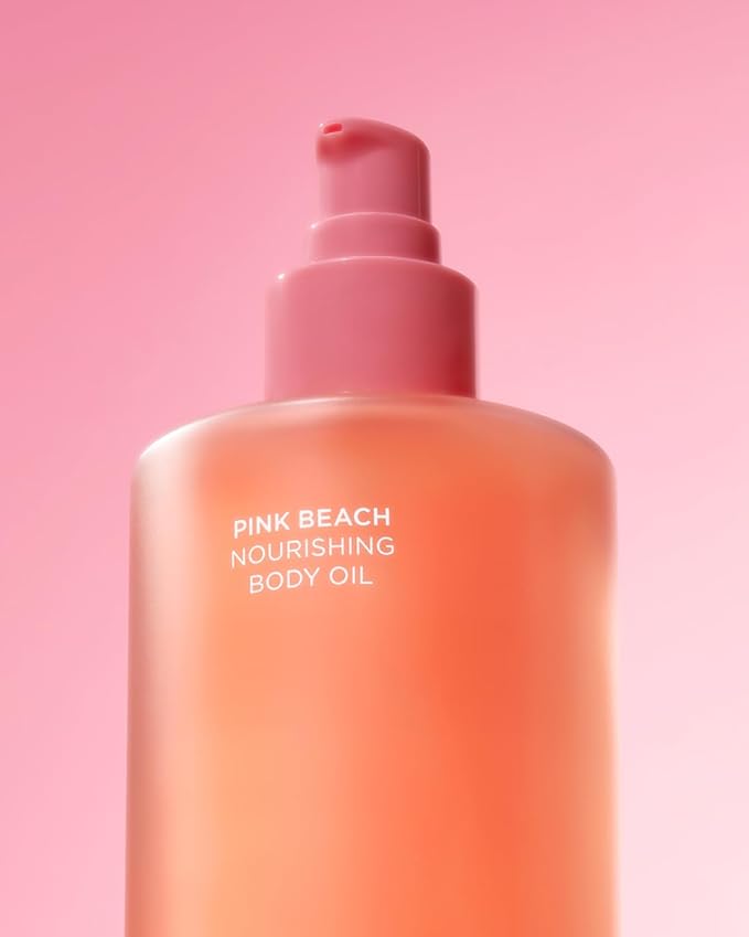 Saltair Body Oil. Jumbo Size Pink Beach After Shower and Bath Oil Moisturizer for Women and Men. Botanical, Non-Greasy, and Well-Absorbing Lotion for Hydrating Dry Skin. 10oz Bottle-VivaGrace Women