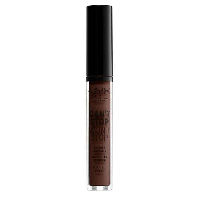 NYX PROFESSIONAL MAKEUP Can't Stop Won't Stop Contour Concealer, 24h Full Coverage Matte Finish - Deep Espresso-VivaGrace Women
