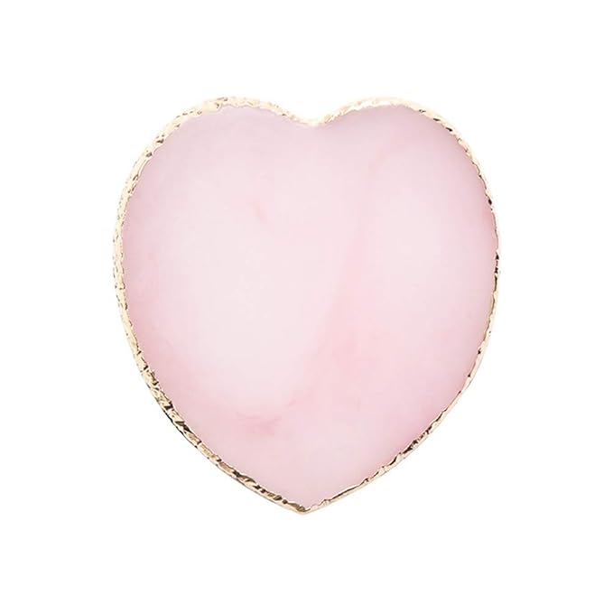 Resin Nail Art Plate Palette,Makeup Palettes,Gel Polish Color Mixing Plate Drawing Painting Color Palette,Golden Edge Heart Shaped Nail Art Display Holder-VivaGrace Women