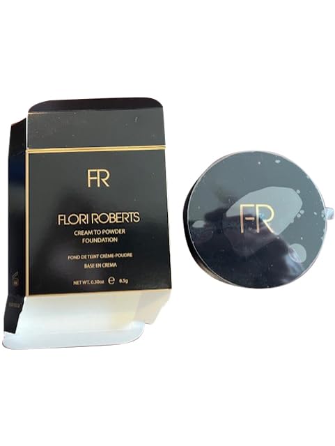 Cream To Powder Foundation by Flori Roberts, Full Coverage for Women of Color or Deeper Skin Tones, Long Lasting Makeup, Matte Finish, Covers Uneven Complexion and Hides Imperfections, 0.30 oz-VivaGrace Women