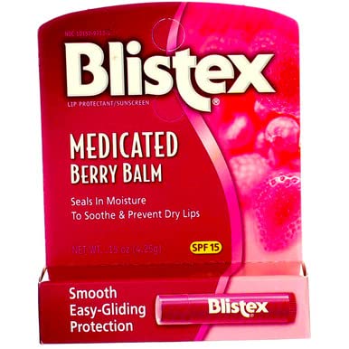 Blistex Medicated Berry Balm SPF 15 0.15 oz (Pack of 7)-VivaGrace Women