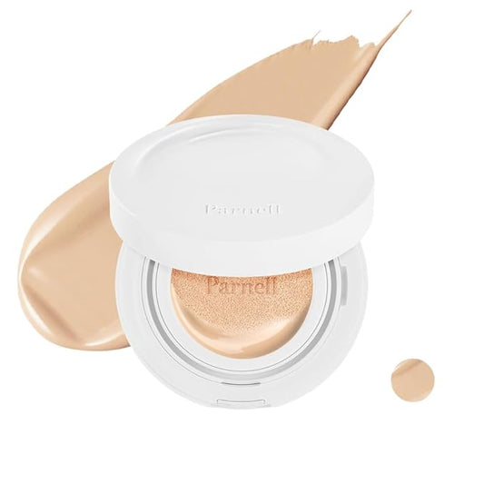 Parnell Cicamanu Serum Cushion - Moisturizing Foundation for Soothing, Coverage, Glass Skin and Lightweight for Sensitive and Dry Skin Pearl Skin (0.52 Fl Oz) (21N)-VivaGrace Women