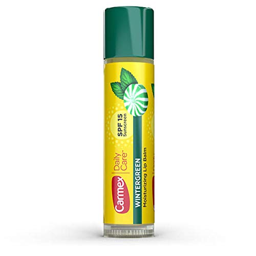 Carmex (1) Stick Daily Care Moisturizing Lip Balm - Wintergreen - SPF 15 Sunscreen Water Resistant (80 Minutes) - Net Wt. 0.15 oz-VivaGrace Women