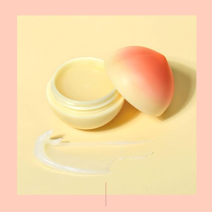 PS.PRETTYSKIN Moisturizing Korean Vegan Lip Balm 0.31oz. (9g) Smooth, Soft Texture, Hydrating, Natural Shine, Glossy (Peach)-VivaGrace Women