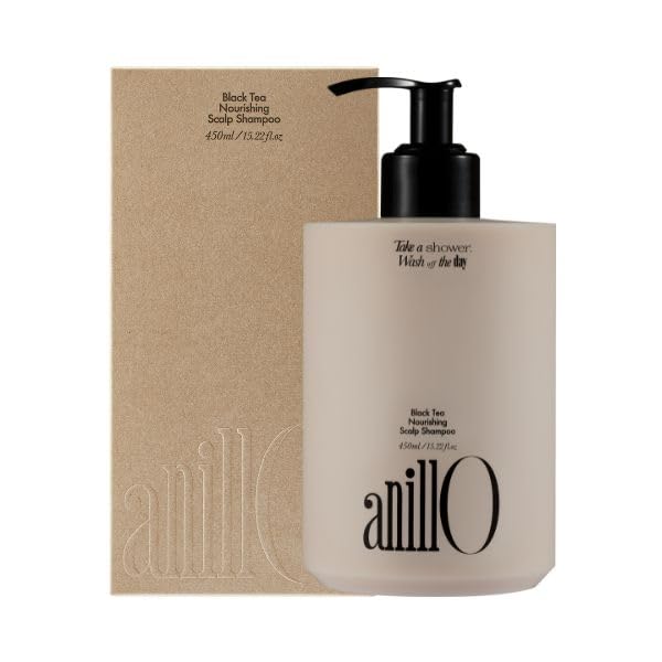 Vegan Nourishing Scalp Shampoo with Black Tea, Hyaluronic & Amino Acids to Strengthen Scalp Barrier, Creamy Woody Scent, Paraben, Sulfate & Silicone Free 450ml / 15.22 fl. Oz-VivaGrace Women