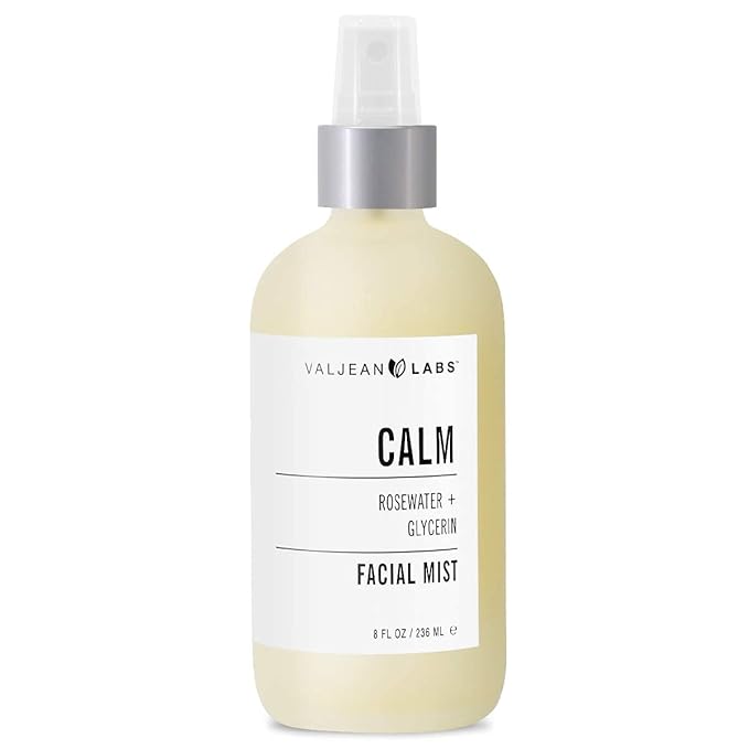 VALJEAN LABS Face Mist - Calm | Rosewater + Glycerine | Calms, Moisturizes, Soothes | Helps to Even Complexion | Paraben Free, Cruelty Free, Made in USA (8 oz)-VivaGrace Women