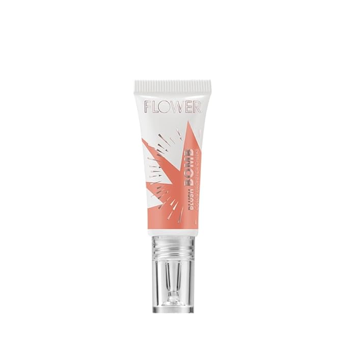 FLOWER Beauty By Drew Barrymore Liquid Blush Makeup Bomb Color Drops -Silky Lightweight Formula + Gel Cream Blush for Cheeks - Radiant + Glossy Finish - Buildable + Lightweight Formula - Cruelty-Free + Vegan (Pinched)-VivaGrace Women