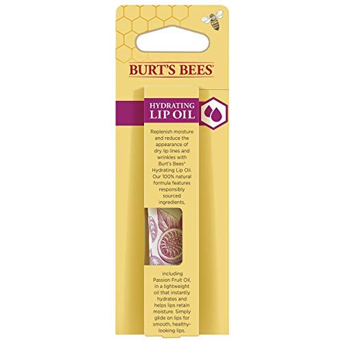 Burt's Bees 100% Natural Hydrating Lip Oil with Passion Fruit Oil, 1 Tube (Pack of 4)-VivaGrace Women