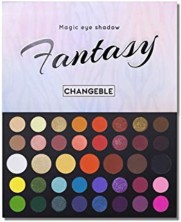 CHARMCODE 40 Colors High Pigmented Shimmer Matte Eyeshadow Makeup Palette Full Spectrum Artist Glitter Metallic Waterproof Creamy Blendable Eye Shadow Cosmetics (Color 1)-VivaGrace Women