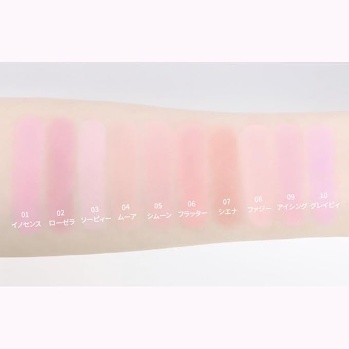 HOLIKA HOLIKA Infusing Blush with Brush - Lightweight, Smooth, Blendable Cheek Blusher, Sebum-Control, Natural Pore Coverage, Built-In Brush, Long-Lasting Pigment for Romantic Mood (02 ROSERA)-VivaGrace Women