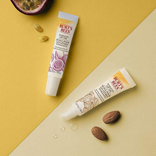 Burt's Bees 100% Natural Hydrating Lip Oil with Passion Fruit Oil, 1 Tube (Pack of 4)-VivaGrace Women