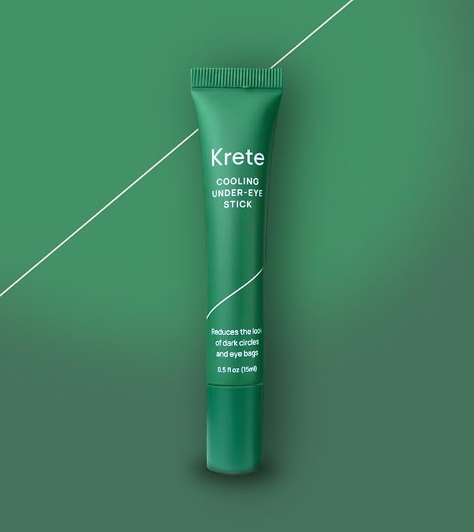 KRETE Cooling Under-Eye Stick with Liposomal Caffeine and Tripeptide-5 - Helps with Dark Circles and Puffiness, Vegan & Cruelty-Free, 15ml-VivaGrace Women