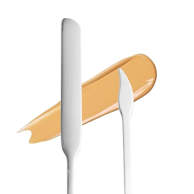 3pcs Cosmetic Mixing Makeup Spatula Nail Art Palette,Spoon Stainless Steel Spatula Face Brush Stirring Embossing Stick Makeup Brushes Cosmetic Tools Nail Polish Mix Stick-VivaGrace Women