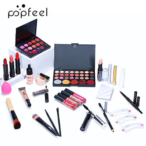 Makeup Sets For Women Brush Sets(Eyeshadow,Primer,Concealer,lipstick,lipgloss,Eyeliner,Eyebrow,Makeup brushe,Mascara &more) (27 sets A)-VivaGrace Women