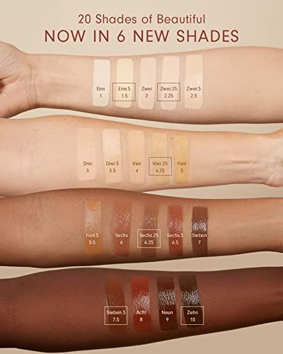 Monika Blunder Beauty - Blunder Cover Foundation Concealer - Shade: 4.5 - Vier.5 - Medium, Bronze Olive Undertones - Clean Beauty, All-In-One, Cruelty-Free, Vegan (4.5 - Vier.5) - 0.62 oz-VivaGrace Women