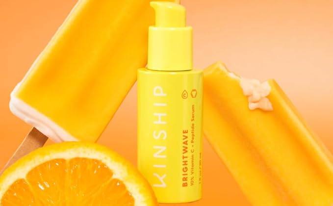 Kinship Brightwave Vitamin C Face + Eye Duo | 10% Vitamin C Serum (1 Fl Oz) | Brightening Eye Cream (0.5 Oz) | Fade Dark Spots | Reduce Fine Lines, Wrinkles, Dark Circles + Puffiness | All Skin Types-VivaGrace Women