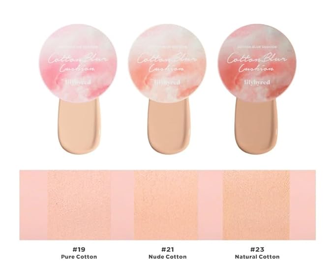 Cotton Blur Cushion SPF50+PA+++ - Skin Cover, Long-Lasting, Powdery Finish for a Flawless Look (23 Natural Cotton)-VivaGrace Women