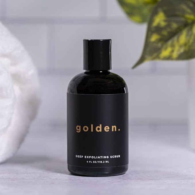 Golden Grooming Co. Exfoliating Face Scrub for Men - Deep Cleansing Facial Cleanser w/Coconut Oil & Aloe Vera - Exfoliating Face Wash for Men - Face Scrub for Oily & Dry Skin - For All Skin Types-4oz-VivaGrace Women