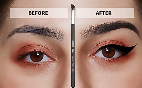 Eyeliner Brush Fine Angled - PRO Precision Gel Eye Liner Makeup Brush -Ultra Thin Slanted Flat Angle - Premium Cruelty Free Synthetic Bristles (E835 2piece)-VivaGrace Women