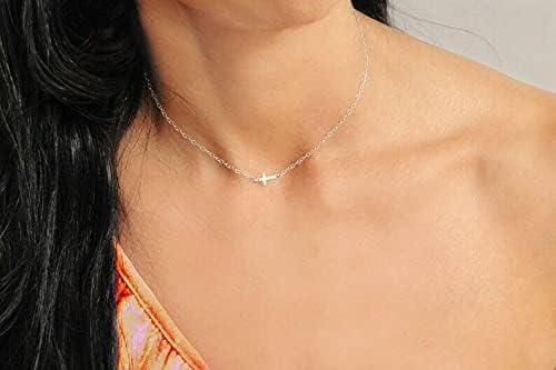 Dainty Cross Pendant Necklace Choker Necklace Chain Christian Necklaces Jewelry for Women and Girls-VivaGrace Women