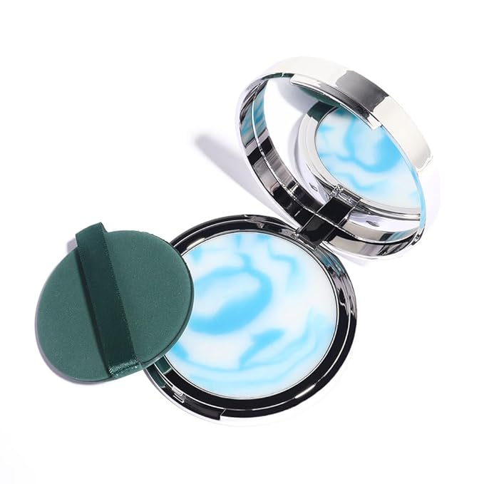 Oil-Controlled Matte Finish Powder: Silky, Skin-Adhering, Natural, Long-lasting, and Dimensional Pressed Powder Compact with Mini Powder Puff for Long-Lasting Makeup-VivaGrace Women