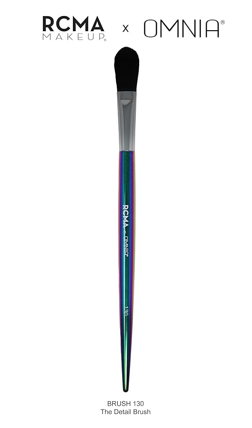 RCMA Makeup x Omnia Professional Makeup Brush 5pc Set, Premium Synthetic Fiber, Iridescent Acrylic Handle, Face Powders, Complexion and Foundation Blending Application Brush set.-VivaGrace Women
