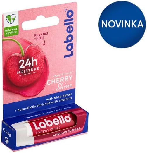 3 LABELLO CHERRY FRUITY SHINE LIP BALM STICK CARE BEAUTY SOFT SMOOTH SPF 10 NEW-VivaGrace Women