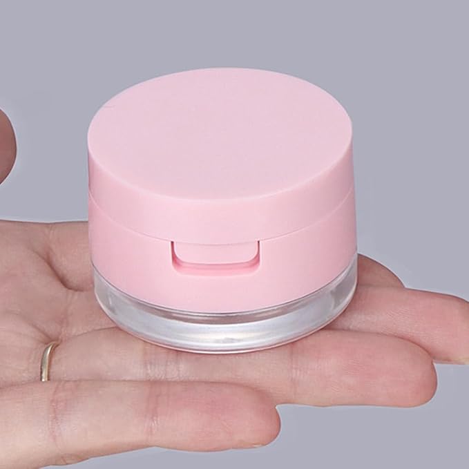 minkissy 2 Sets Powder Box Mini Containers Loose Cosmetic Cases for Traveling Foundation Makeup Powder Women Cosmetic Supply Powder Case Bulk Makeup Pink Flash Body Powder 3g Abs-VivaGrace Women