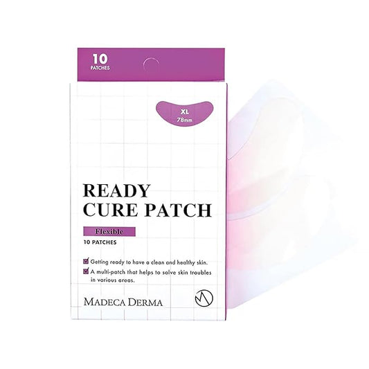 Madeca DERMA Ready Cure Patch Flexible – XL Hydrocolloid Patches for Large Area Coverage, Perfect for Acne, Zits, Blemishes, White & Blackhead Wound Care (10 Patches/Extra Large Size / 78mm)-VivaGrace Women