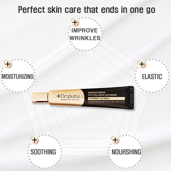Wrinkle Repair Collagen EYE CREAM, Korean eye cream, under-eye night cream for anti aging, moisturising, no greasy or too light texture, mild powdery scent, 1.01 fl. Oz-VivaGrace Women