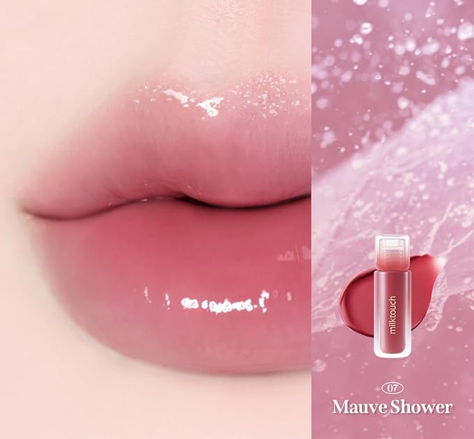 MILKTOUCH Dew Stain Sheer Lip Gloss (07 Mauve Shower, 0.14 Fl Oz (Pack of 1))-VivaGrace Women