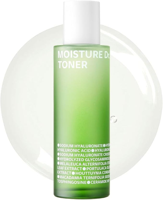 ISOI Moisture Dr. Soothing Toner, Lightweight Hydrating Toner with Tea Tree Ceramide & Hyaluronic Acid for Skin Barrier Support, Korean Skin Care (4.39 fl.oz/130ml)-VivaGrace Women