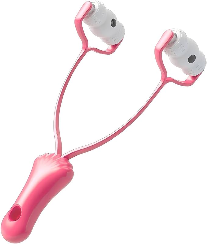 V-Shaped Face Roller Massager with 4 Magnetic Beads, Facial Lifting Tool Neck and Skin Tightening Beauty Massager-VivaGrace Women