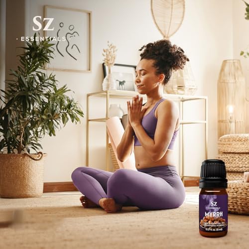 5-Year Aged Myrrh Premium Essential Oil – Rich, Earthy Aroma | Pure & Natural for Aromatherapy & Wellness - Therapeutic Grade & Vegan - 100% Pure and Natural - Undiluted - 0.17 fl oz.-VivaGrace Women