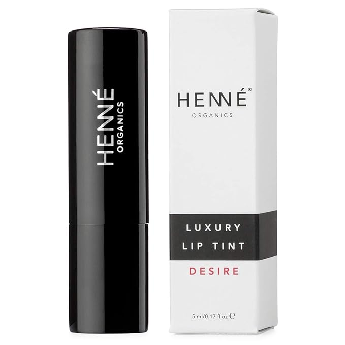 Henné Organics Luxury Lip Tint - Moisturizing, Sheer Natural Color - Desire (Red)-VivaGrace Women