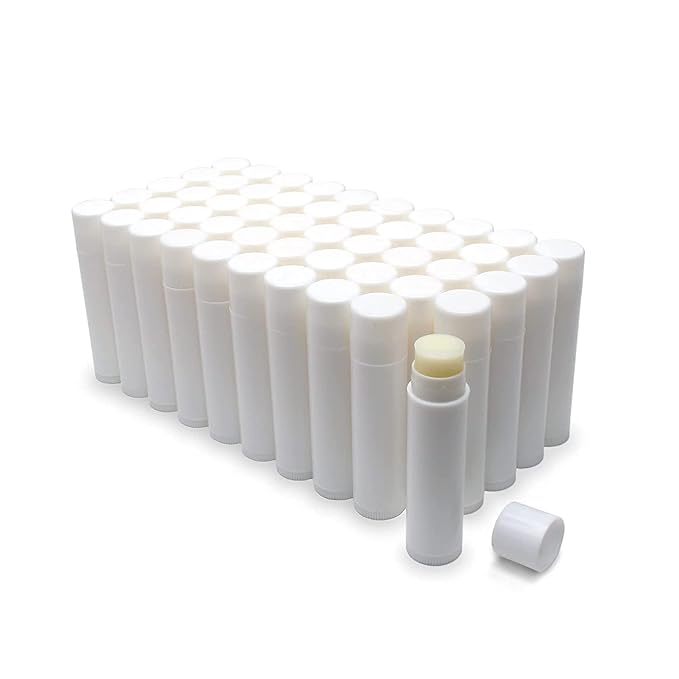 Natural Lip Balm Bulk, Customizable, 50 Pack, Vanilla | Add Your Own Labels For Party Favors, Gift Baskets, Business Branding, or Weddings. For Men, Women, and Children-VivaGrace Women