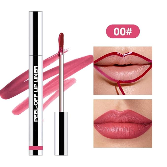Longwear Peel-off Lip Stain Marker Peel Off with Vitamin E - Smudge-Resistant Lip Liner & Base for All Skin Types (00#)-VivaGrace Women