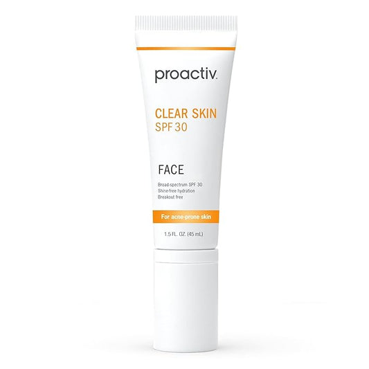 Proactiv Clear Skin Face Sunscreen Moisturizer With SPF 30 - Hydrating SPF Lotion And Sensitive Skin Sunscreen For Oily Skin And Acne-Prone Skin, Oil Free Matte Skincare Sunscreen, 1.5oz-VivaGrace Women