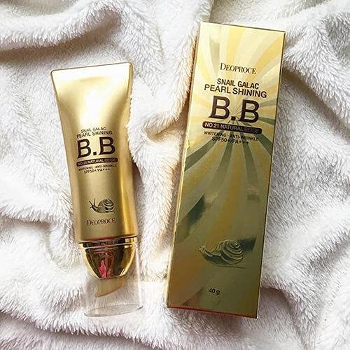 Deoproce Snail Galac Pearl Shining BB Cream SPF50+/PA+++ Skin Tone Correction, Blemish Covering, UVA/UVB Block reduction in appearance of fine lines (#23 Sand Beige)-VivaGrace Women