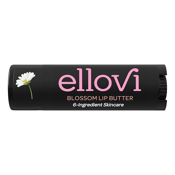 Natural Lip Butter Lip Balm - Blossom - Pure Enough to Eat - Made With Just 6 Vegan Ingredients - Moisturizing Lip Care for All Day Hydration (Single)-VivaGrace Women