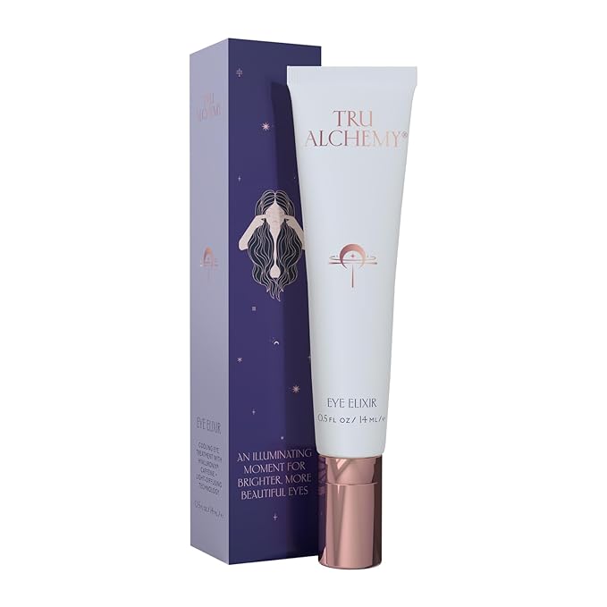 Tru Alchemy Eye Elixir Cooling Eye Treatment Cream - Dark Circle Eye Cream for Puffiness and Bags Under Eyes - Caffeine, Hyaluronic Acid, Vitamin C (2-Pack)-VivaGrace Women