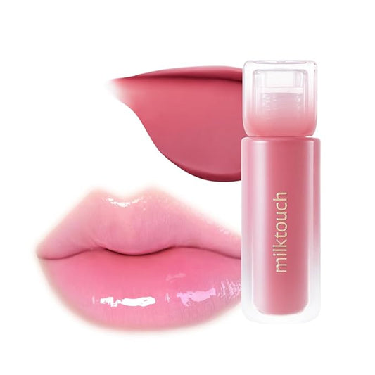 MILKTOUCH Dew Stain Sheer Lip Gloss (02 Bubbly Pink, 0.14 Fl Oz (Pack of 1))-VivaGrace Women
