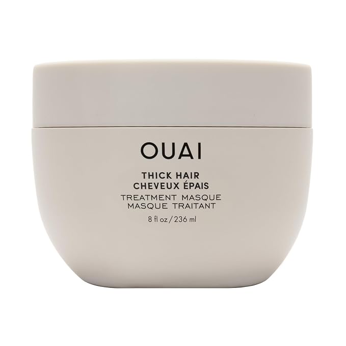 OUAI Thick Hair Mask - Deep Conditioning Hair Mask with Almond Oil, Olive Oil, & Hydrolyzed Keratin to Restore Damaged Strands - Phthalate & Paraben Free (8 fl oz)-VivaGrace Women