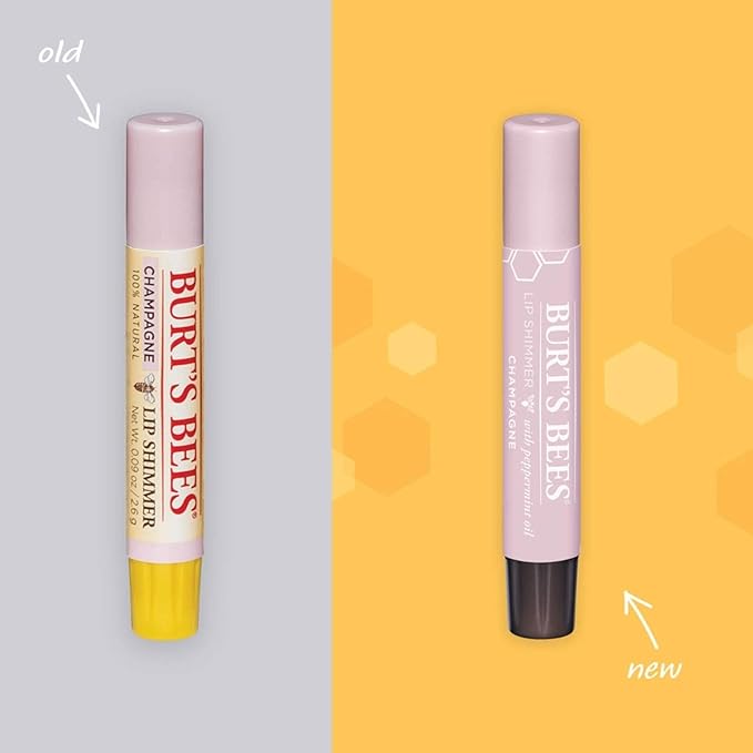 Burt's Bees Lip Shimmer, Champagne 0.09 oz (Pack of 5)-VivaGrace Women