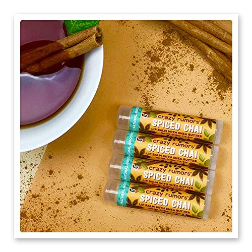 Crazy Rumors Spiced Chai Lip Balm. 100% Natural, Vegan, Plant-Based, Made in USA (1-Pack)-VivaGrace Women