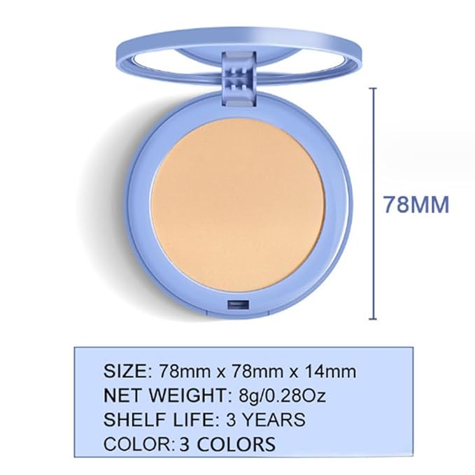 Pressed Matte Face Powder Makeup & Setting Powder for Poreless Wrinkle Blurring Contour Concealer Finishing,Lightweight,High Coverage,Shine Control, N.W 10g (02#)-VivaGrace Women
