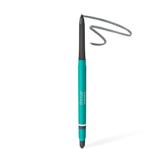 Thrive Causemetics Infinity Waterproof Eyeliner Pencil, Built In Sharpener & Smudge Tip, Long Lasting, Smudge Proof, Hyaluronic Acid & Shea Butter, Vegan & Cruelty Free, Hoda (Slate Grey Matte)-VivaGrace Women