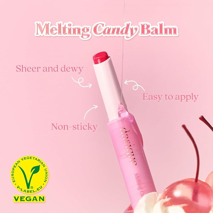 Dasique Melting Candy Balm (#07 Cherry Fizz) | Glossy Balm | Moisturizing | For dry Lips | Vegan-VivaGrace Women