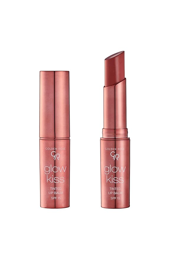 Golden Rose Cosmetics Glow Kiss Tinted Lip Balm with SPF15, Vegan Formula (Vanilla Latte)-VivaGrace Women